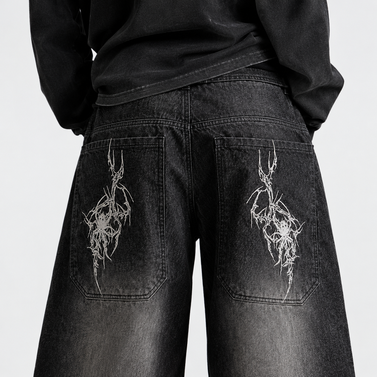 HIPHOP EMBROIDERED JEANS
