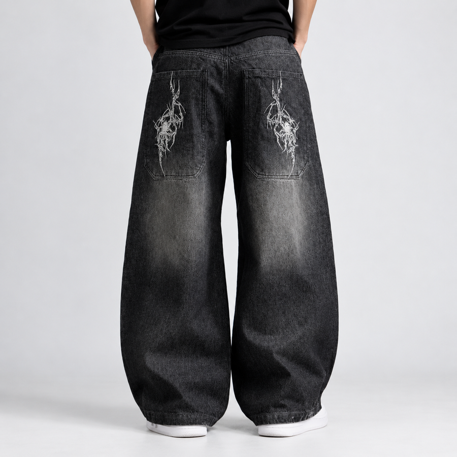 HIPHOP EMBROIDERED JEANS