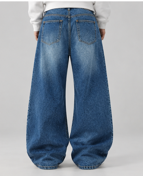 BLUE WASHED DENIM PENTS
