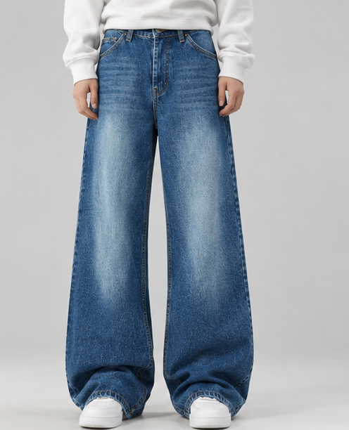 BLUE WASHED DENIM PENTS